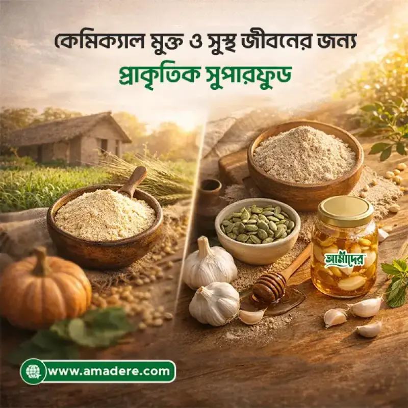কেমিক্যাল মুক্ত ও সুস্থ জীবনের জন্য প্রাকৃতিক সুপারফুড : ছাতু, যবের আটা, কুমড়া বীজ ও গাঁজানো রসুন-মধু