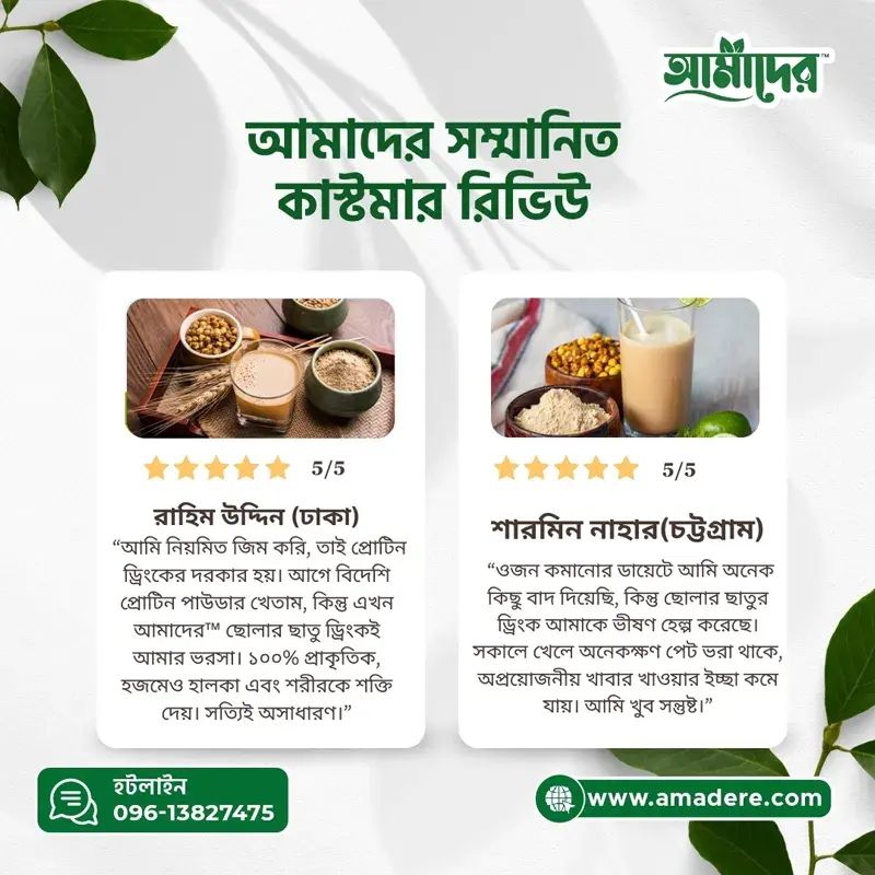 ছোলার ছাতু স্মুদি riview