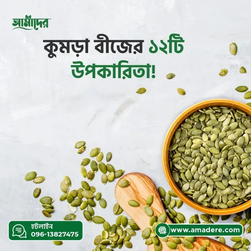 কুমড়োর বীজের ১২টি স্বাস্থ্য উপকারিতা: পুরুষ ও মহিলাদের জন্য কেন এটি সুপারফুড? আমাদের | Amader