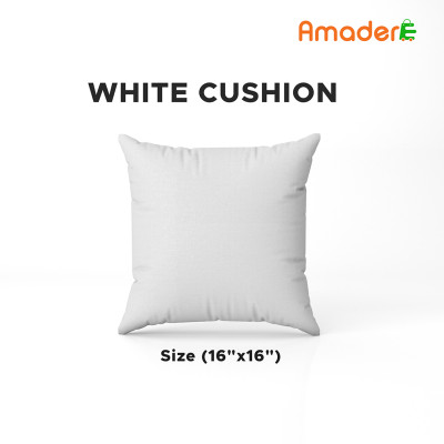 Standard Fiber Cushion, Tissue Fabric, White (16"x16")
